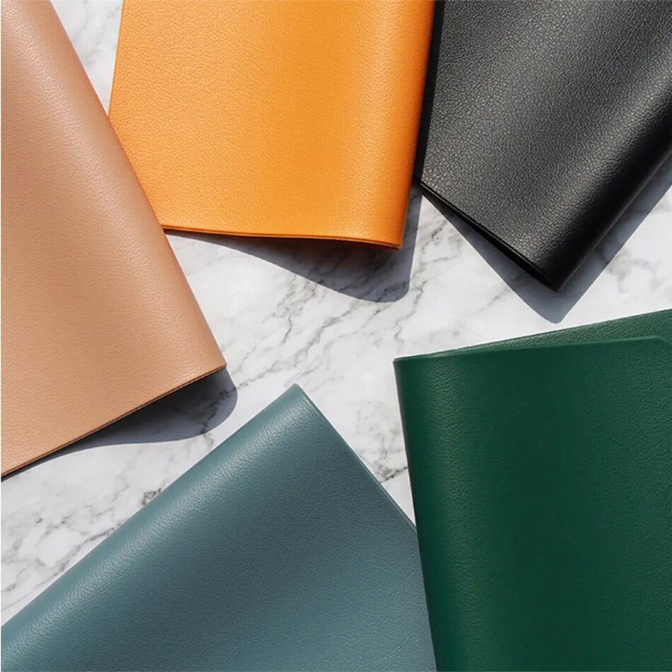 Autumn Foilage Vegan Leather Washable Placemats | Hypoallergenic - Allergy Friendly - Naturally Free