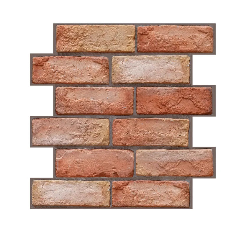 Brick 3D Vinyl Self Adhesive Wall Stickers | Hypoallergenic - Allergy Friendly - Naturally Free