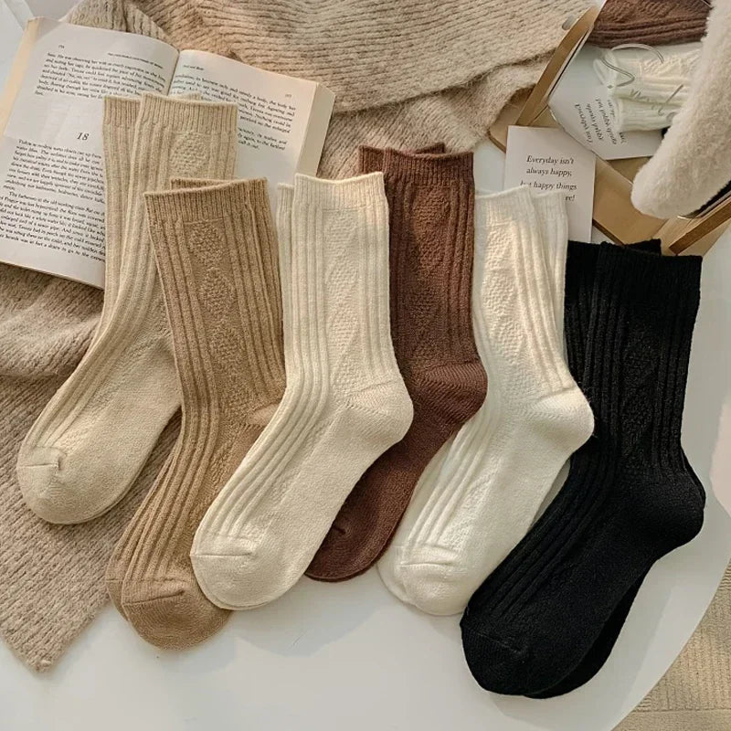 Caramel Cream 6 Pcs Cotton Wool Womens Socks | Hypoallergenic - Allergy Friendly - Naturally Free