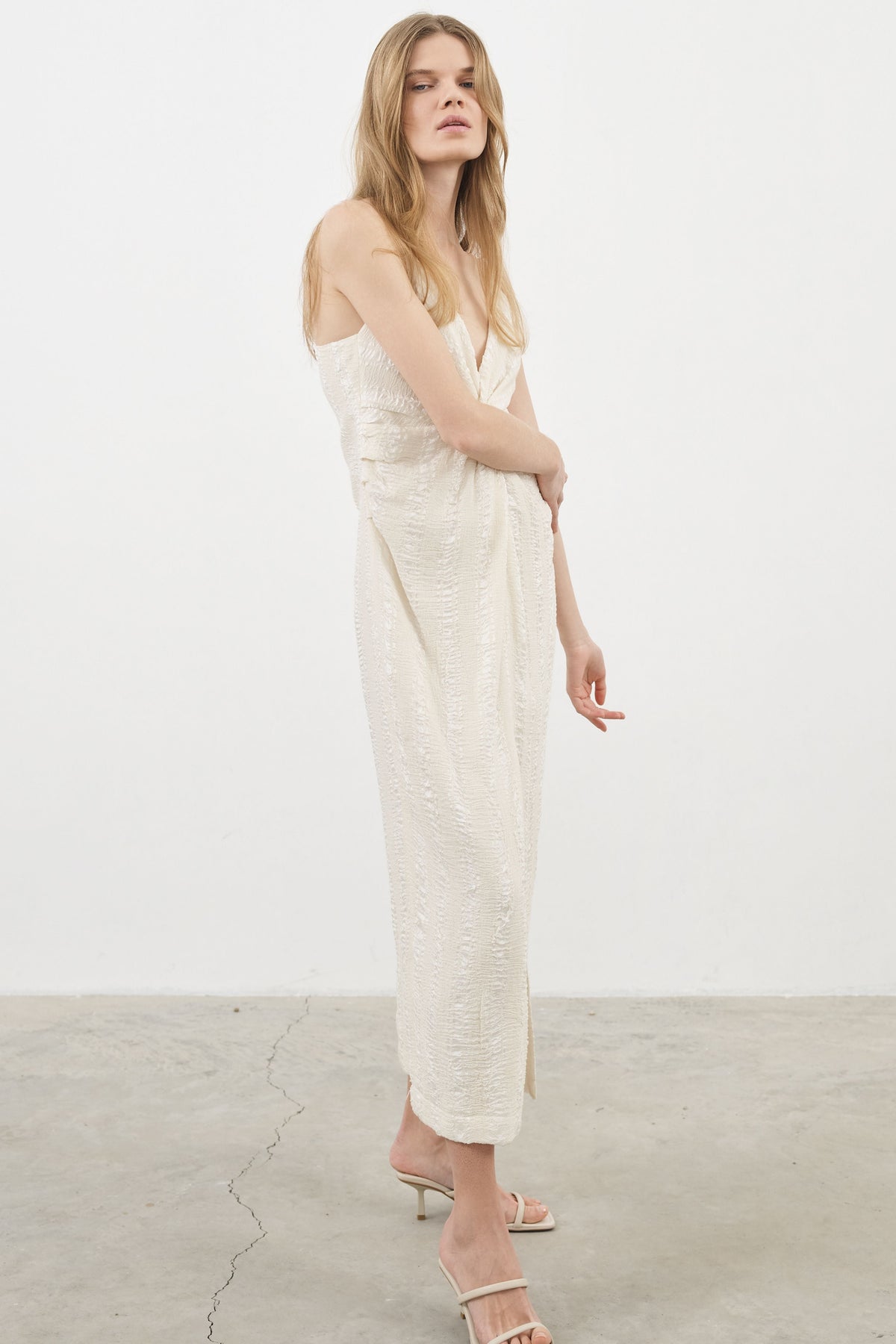 THE HAND LOOM Celia 100% Organic Cotton Womens Dress - Natural
