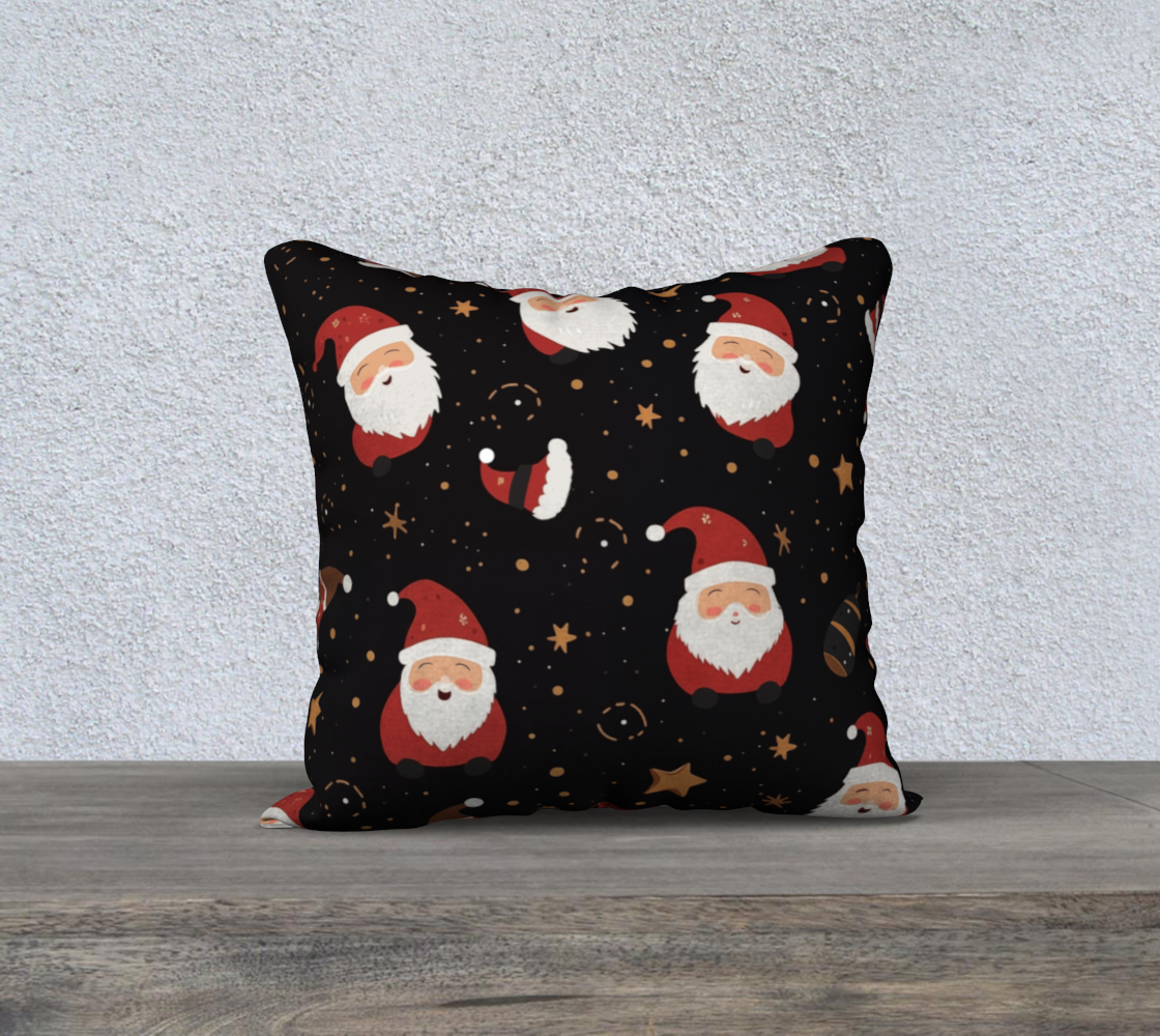 Christmas Santa Throw Pillow Cover | Hypoallergenic - Allergy Friendly - Naturally Free