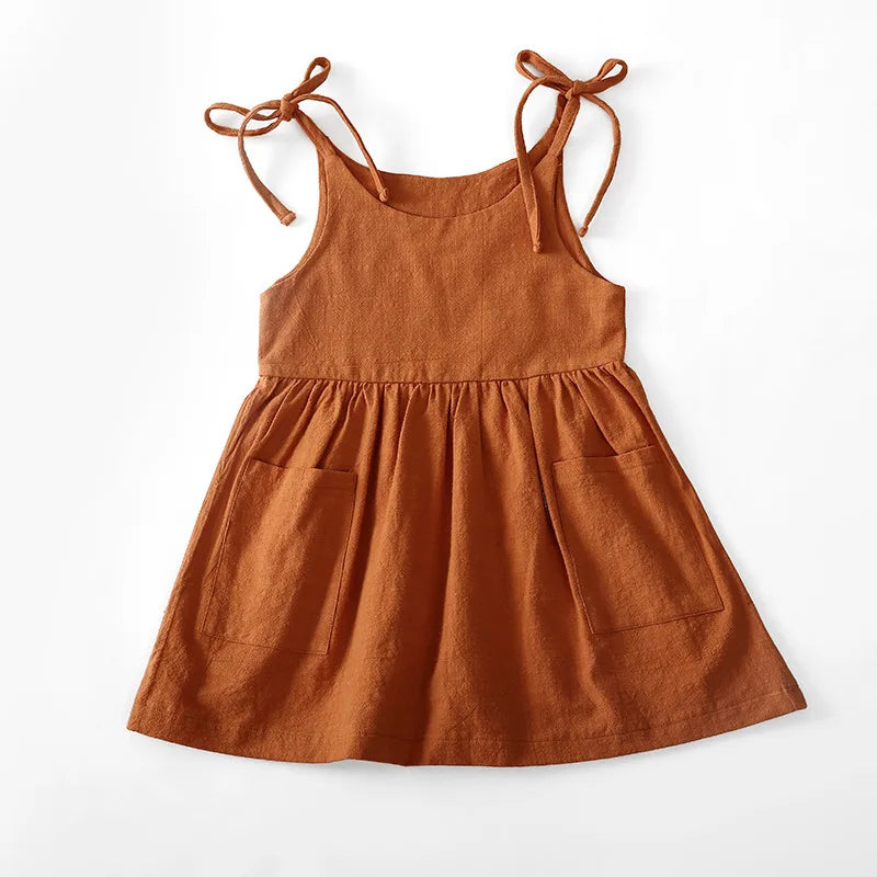Cinnamon Sugar 100% Cotton Baby Girls Dress | Hypoallergenic - Allergy Friendly - Naturally Free