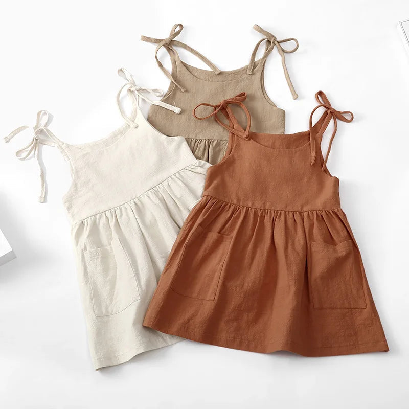 Cinnamon Sugar 100% Cotton Baby Girls Dress | Hypoallergenic - Allergy Friendly - Naturally Free