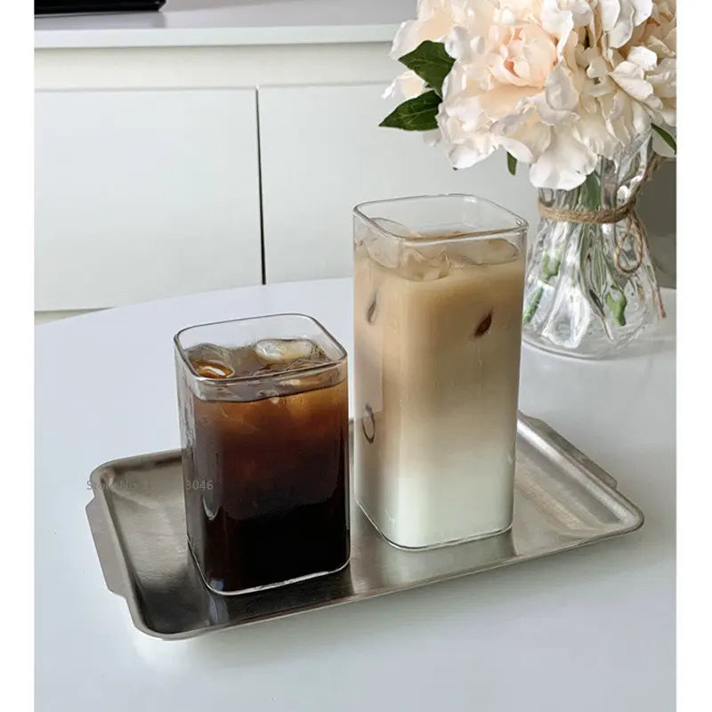 Clear Waters Square Glass Cup | Hypoallergenic - Allergy Friendly - Naturally Free