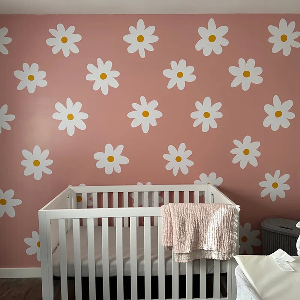 Daisy Flowers Boho DIY Wall Stickers | Hypoallergenic - Allergy Friendly - Naturally Free