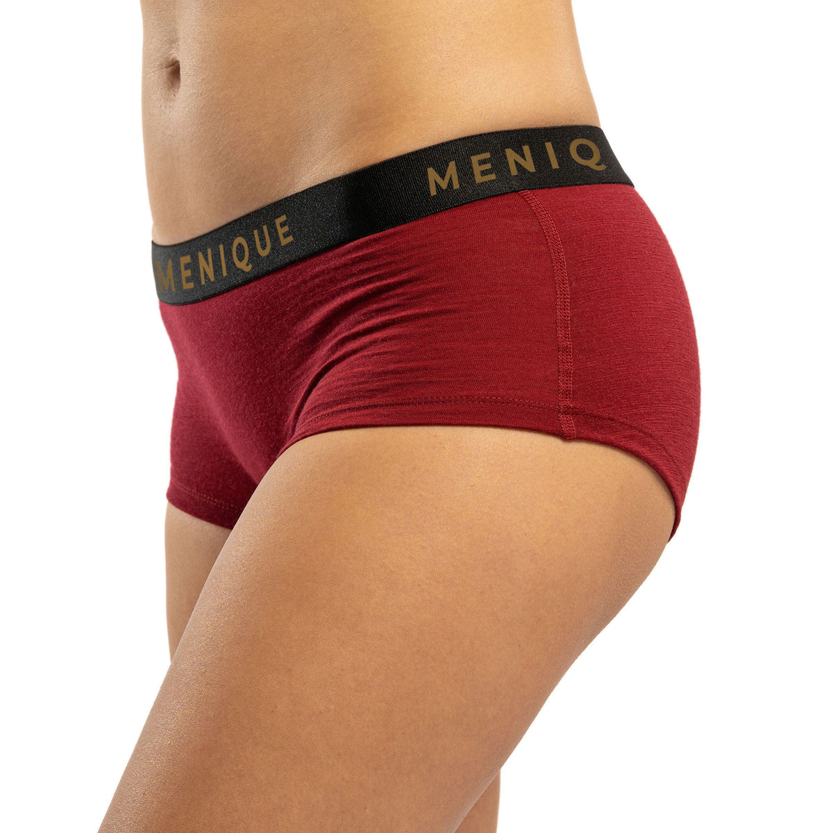 MENIQUE 100% Merino Wool Womens Boxer Shorts Royal Cherry