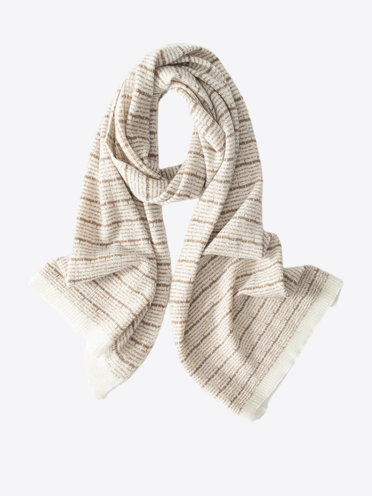 Earth Tone Stripes Cashmere Womens & Mens Scarf | Hypoallergenic - Allergy Friendly - Naturally Free
