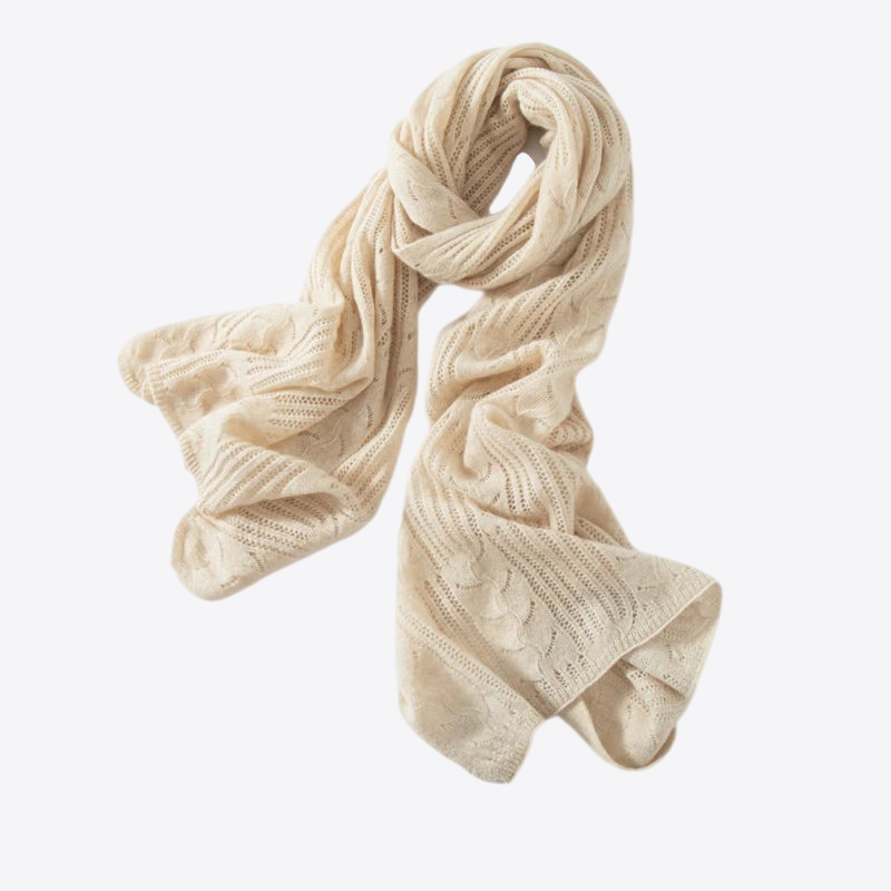 Figgy Bliss Ribbed Cashmere Womens Scarf | Hypoallergenic - Allergy Friendly - Naturally Free