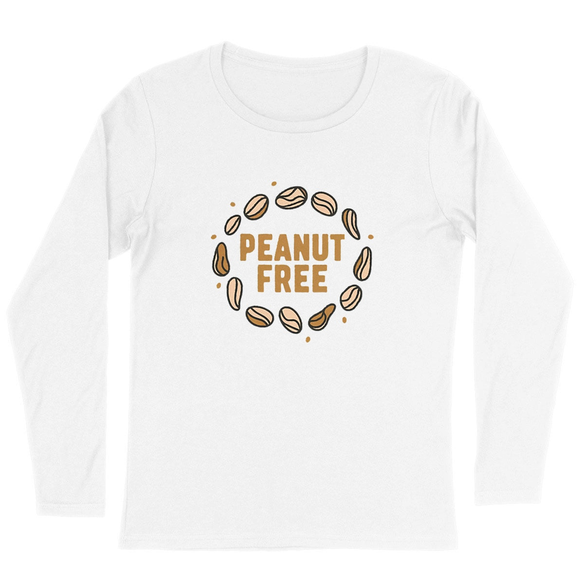 Floating Peanut Free Long Sleeve Organic Cotton Graphic Shirt | Hypoallergenic - Allergy Friendly - Naturally Free