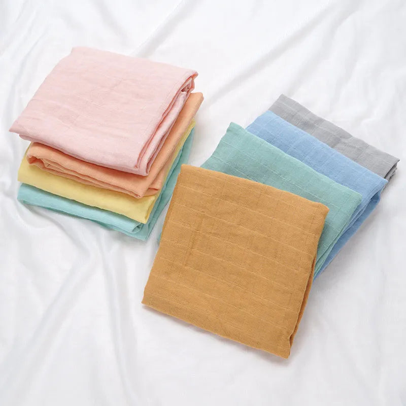 Pastal Hues Muslin Bamboo Cotton Baby Blanket