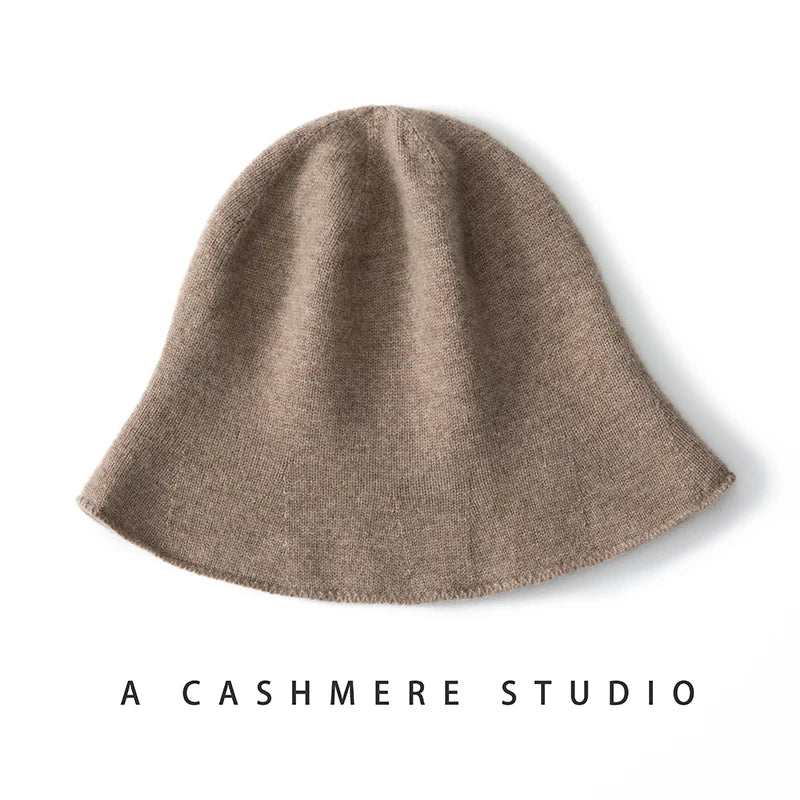 Ivory Meadow Knit Cashmere Womens Beanie Hat | Hypoallergenic - Allergy Friendly - Naturally Free