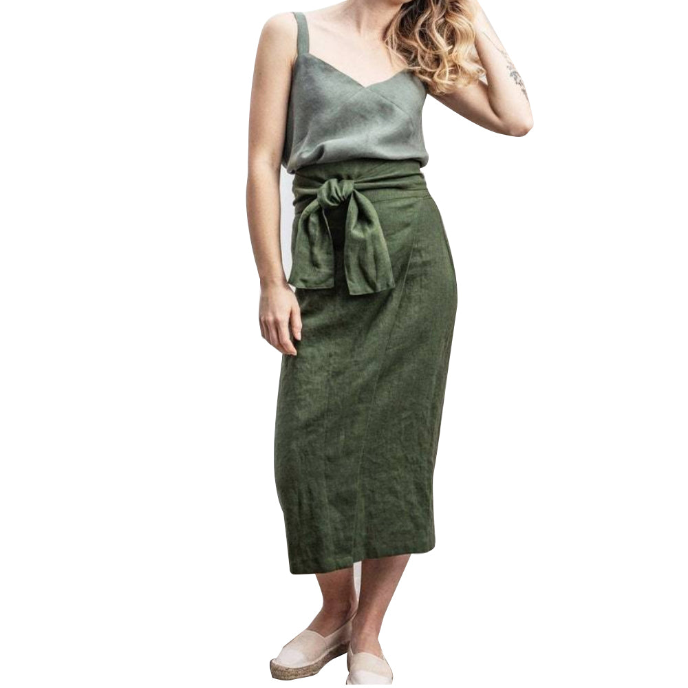 Lush Fields 100% Linen Skirt | Hypoallergenic - Allergy Friendly - Naturally Free