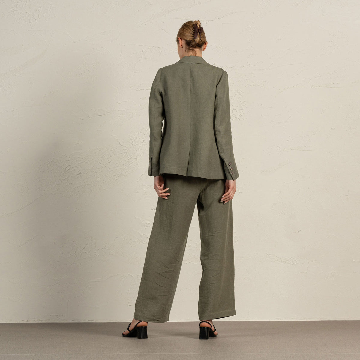 MENIQUE 100% Linen Blazer, Vest & Pants 3-Piece