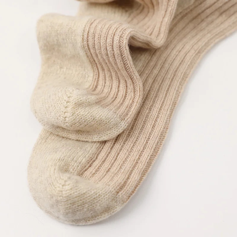 Mocha Cozy Ribbed Cashmere Socks | Hypoallergenic - Allergy Friendly - Naturally Free
