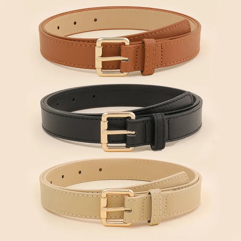 Oak Grove Square Buckle Vegan Leather Womens Belt | Hypoallergenic - Allergy Friendly - Naturally Free