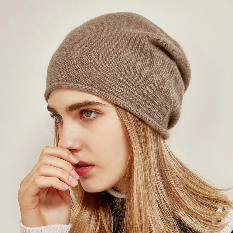 Orchid Oasis Winter Cashmere Womens Beanie Hat | Hypoallergenic - Allergy Friendly - Naturally Free