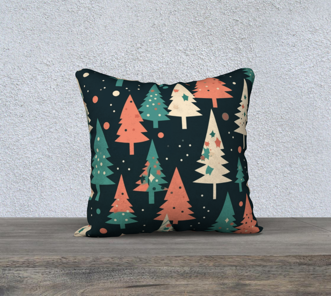 Ornamental Trees Throw Pillow Cover | Hypoallergenic - Allergy Friendly - Naturally Free