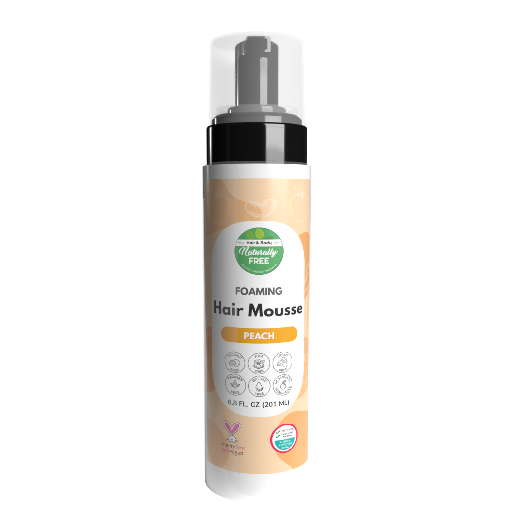 Peach Foaming Hair Mousse | Hypoallergenic - Allergy Friendly - Naturally Free
