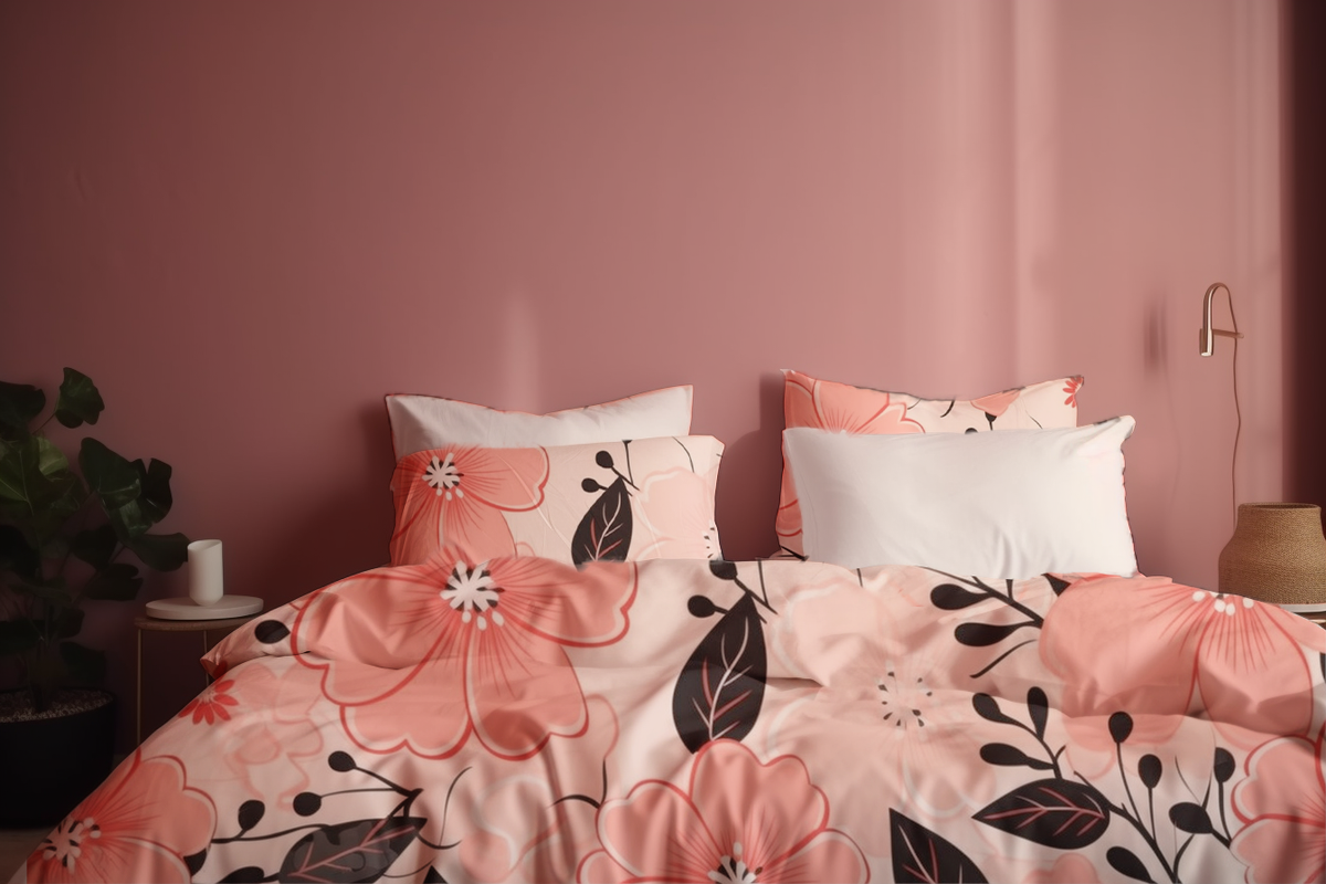 Pink Blossom Floral Duvet Cover | Hypoallergenic - Allergy Friendly - Naturally Free