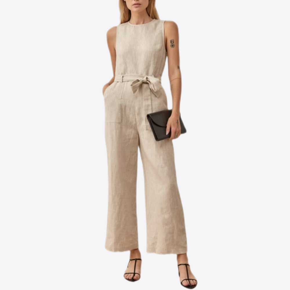 Rustic Grove 100% Linen Jumpsuit | Hypoallergenic - Allergy Friendly - Naturally Free