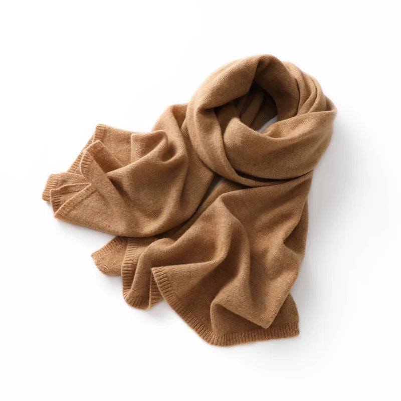 Sand Winter Knit Cashmere Womens Scarf | Hypoallergenic - Allergy Friendly - Naturally Free