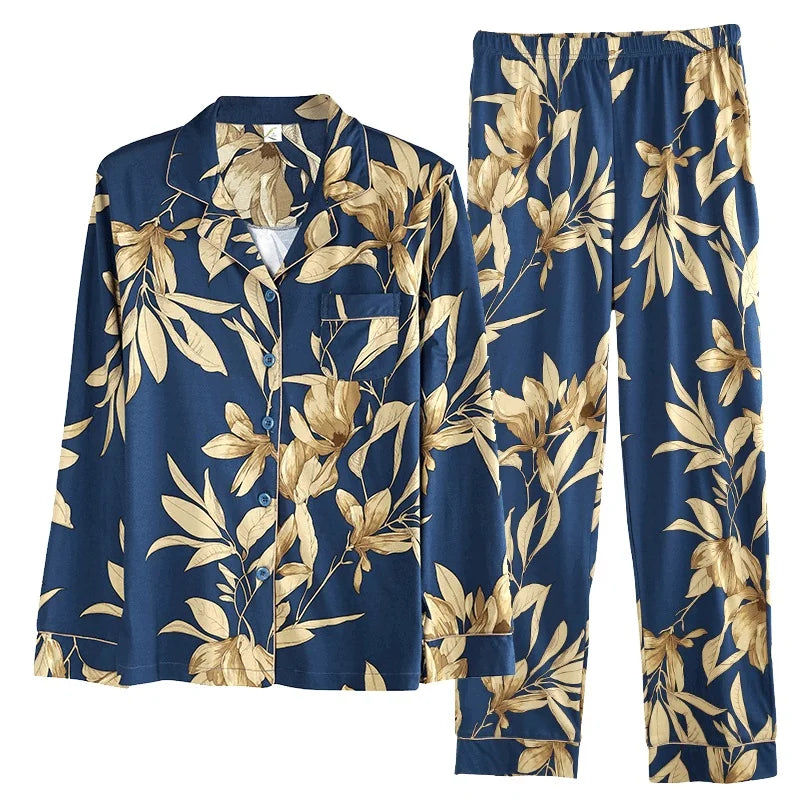 Crown Regal Floral Viscose Womens Pajama Set