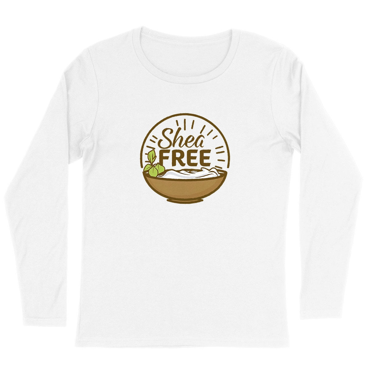 Shea Butter Free Long Sleeve Organic Cotton Graphic Shirt | Hypoallergenic - Allergy Friendly - Naturally Free