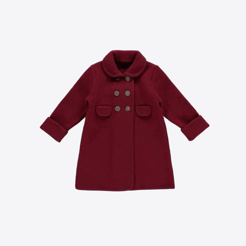Crimson Frost Double Sided Cashmere Girls Coat