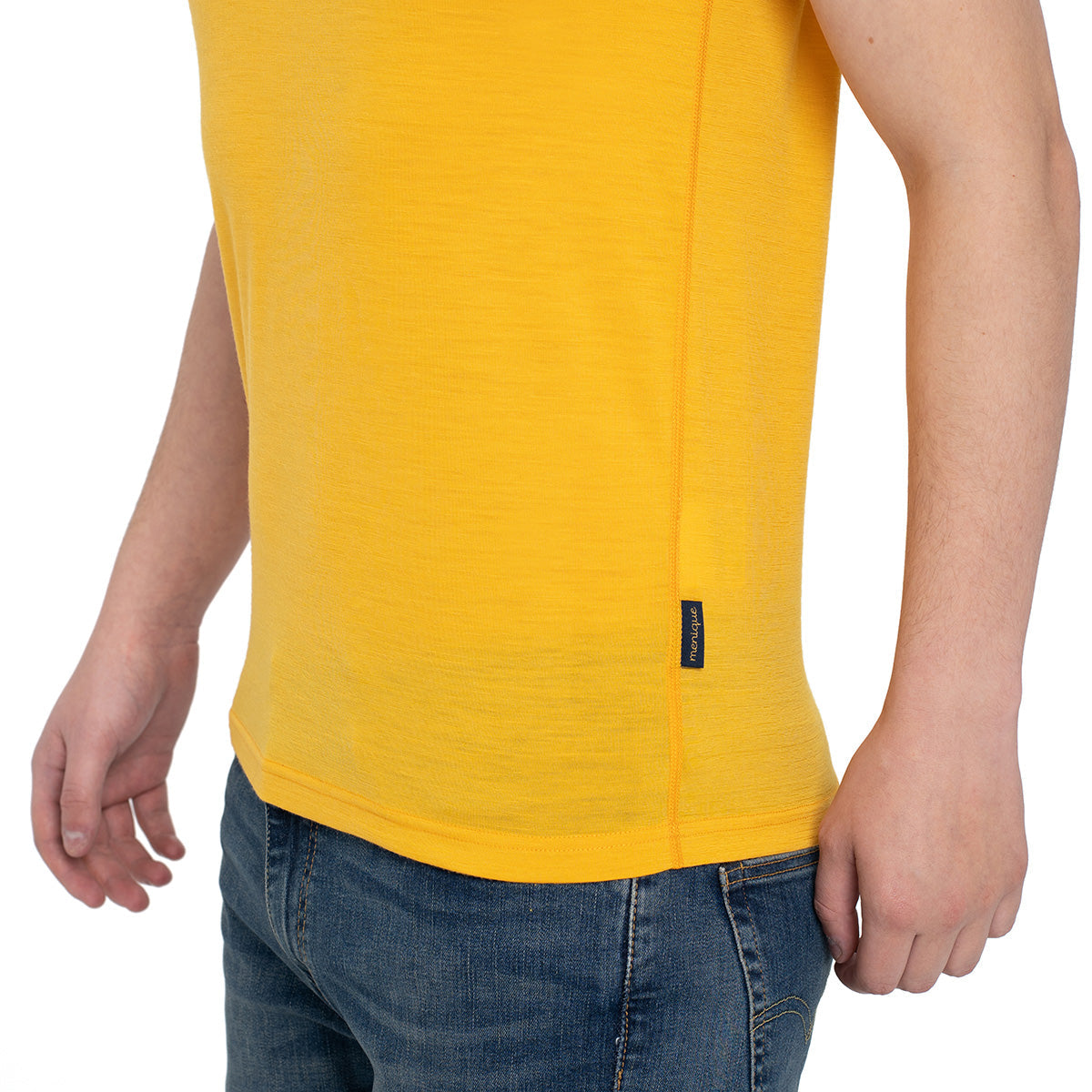 MENIQUE 100% Merino Wool Mens Shirt Power Mango