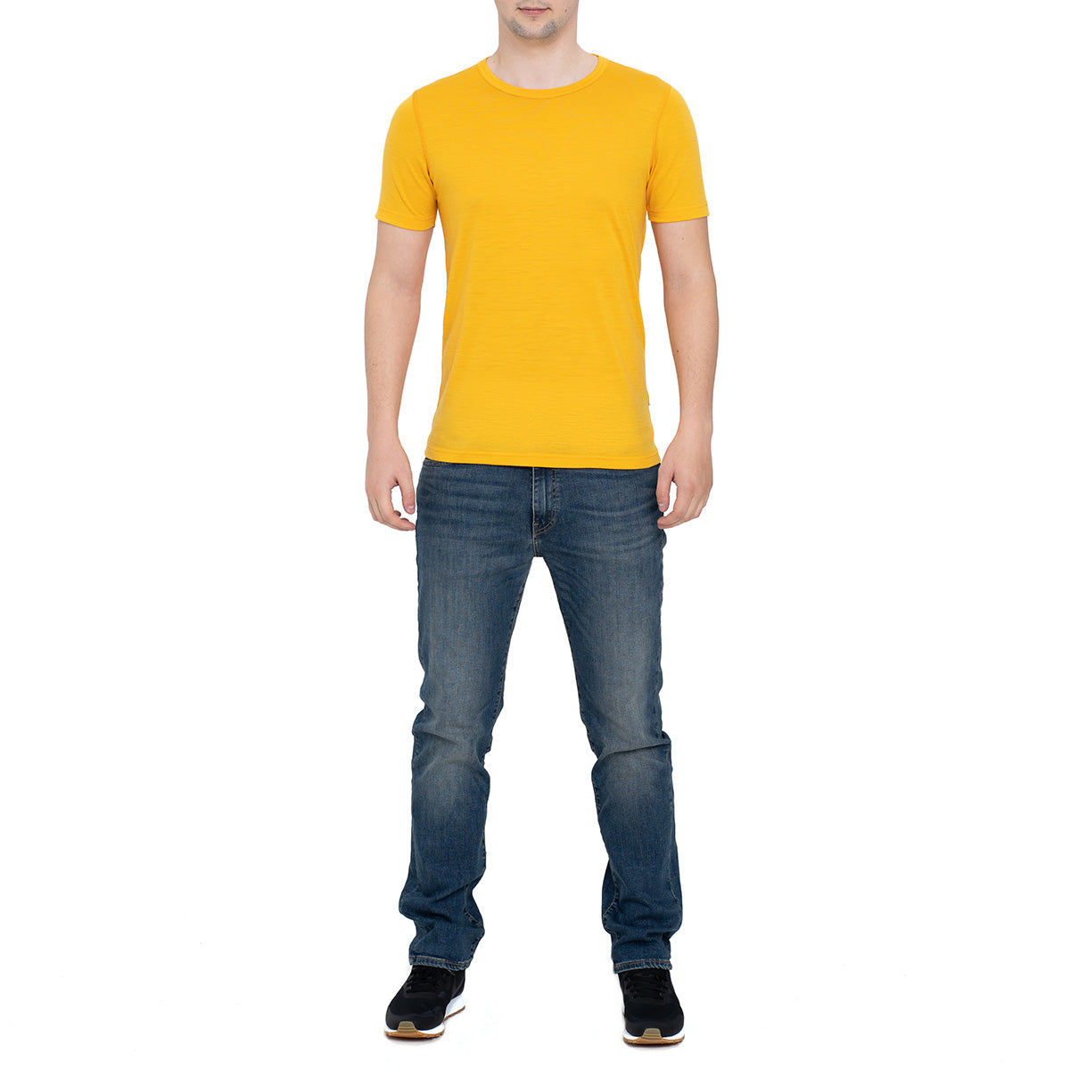 MENIQUE 100% Merino Wool Mens Shirt Power Mango