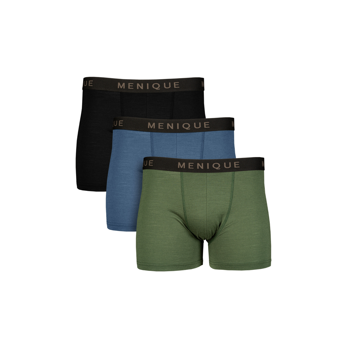 MENIQUE Men Merino Short Boxer Briefs 3-Pack S