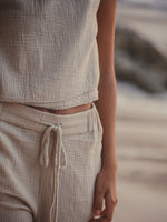 THE HAND LOOM Mia 100% Organic Cotton Womens Pants - Oatmeal