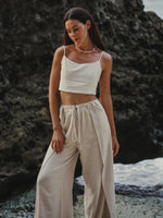 THE HAND LOOM June 100% Organic Cotton Womens Pants - Oatmeal