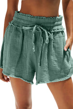 Night Shore Crinkled 100% Cotton Womens Shorts