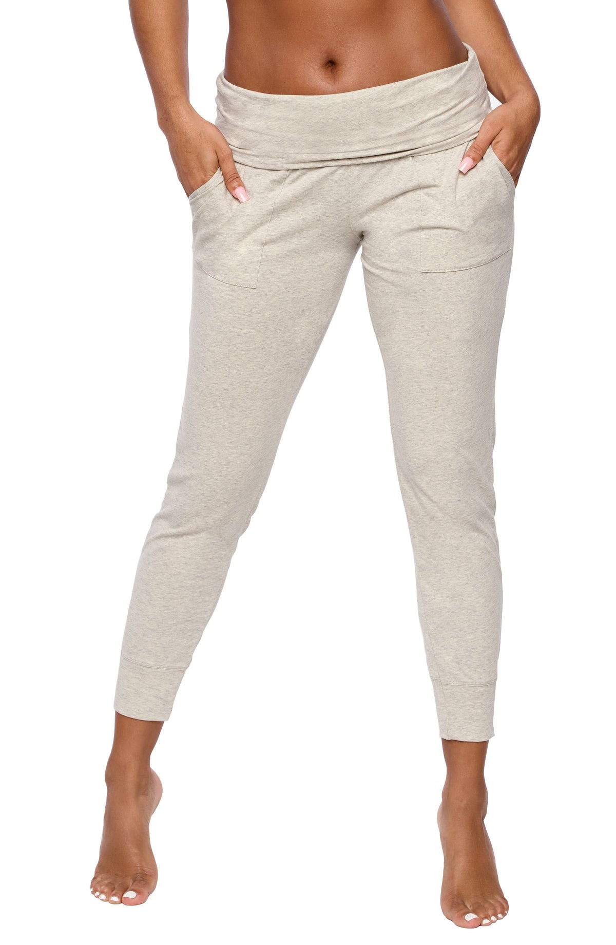 FELINA Stretch Fold-Waist Joggers