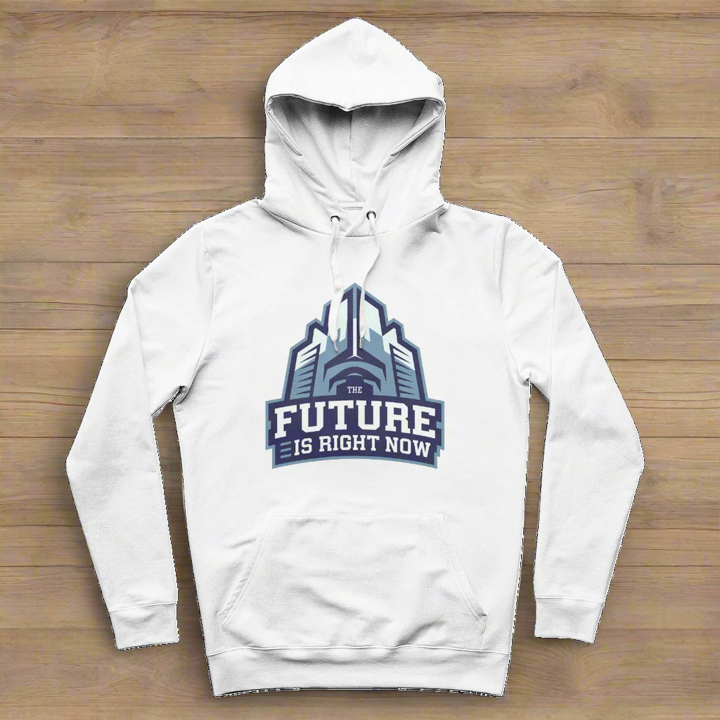 Future Is Right Now 100% Organic Cotton Graphic Hoodie