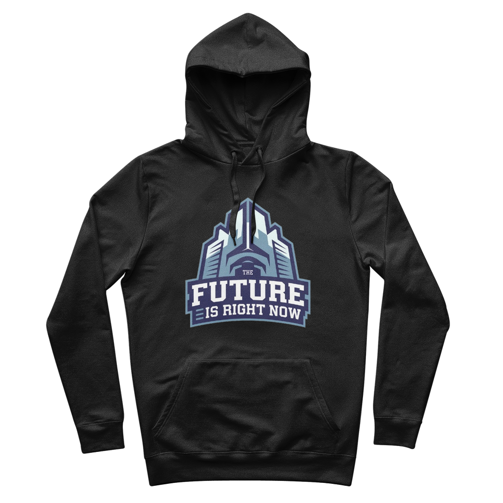 Future Is Right Now 100% Organic Cotton Graphic Hoodie