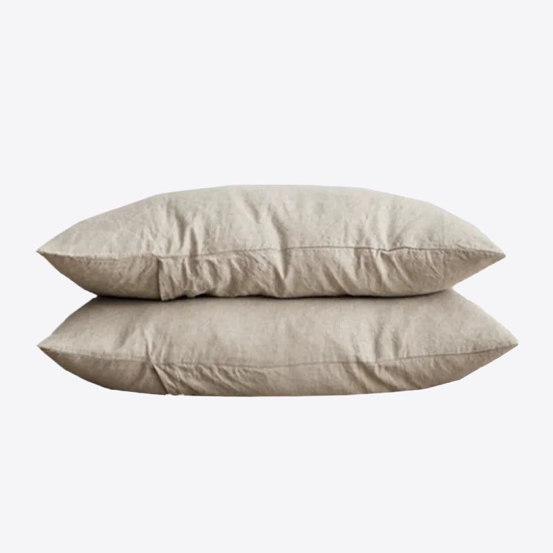 Natural Earth Envelope 2Pcs 100% Pure Linen Pillowcases