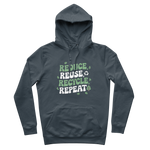 Reduce, Reuse, Recycle, Repeat 100% Organic Cotton Graphic Hoodie