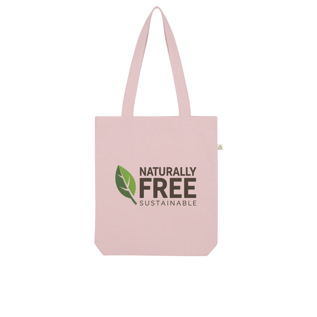 Naturally Free Sustainable Brand 100% Organic Cotton Graphic Tote Bag