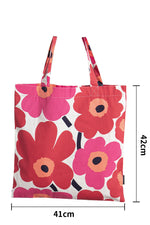 Flower Power Canvas 100% Cotton Womens Tote Bag