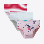 Strawberry Fields 3Pcs 100% Cotton Girls Underwear