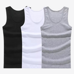 Mountain Mist Basic 3Pcs Sleeveless 100% Cotton Mens Tank