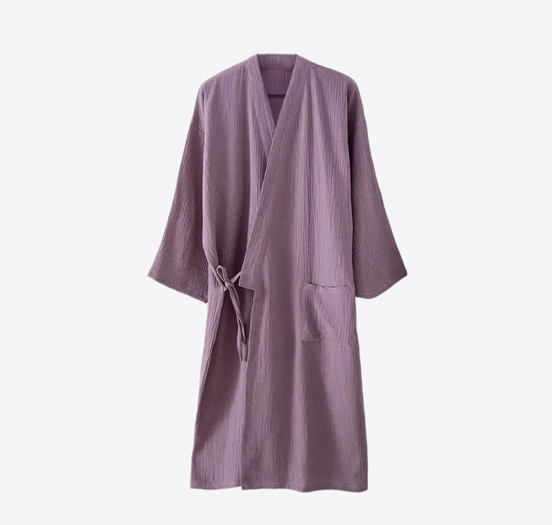 Purple Grapes Kimono Cotton Mens & Womens Bathrobes
