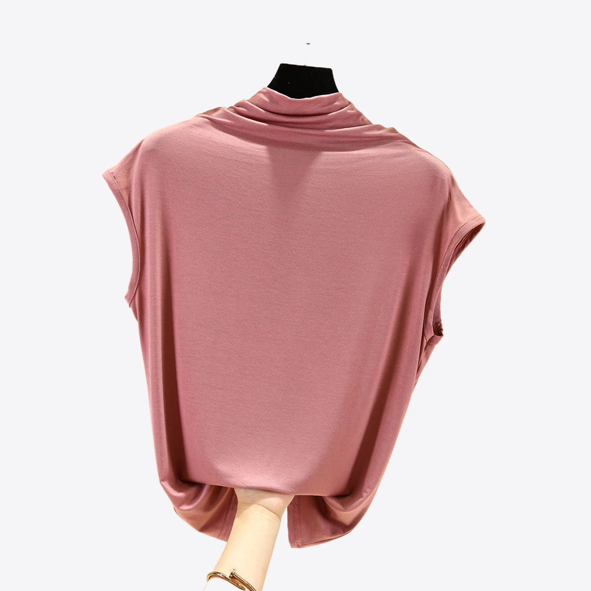 Solid High Stretch Pull Over Viscose Womens Shirt