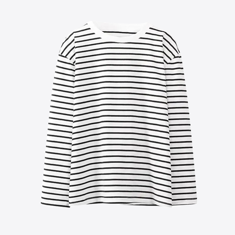 Noir Pathways Stripes Long Sleeve Cotton Womens Shirt