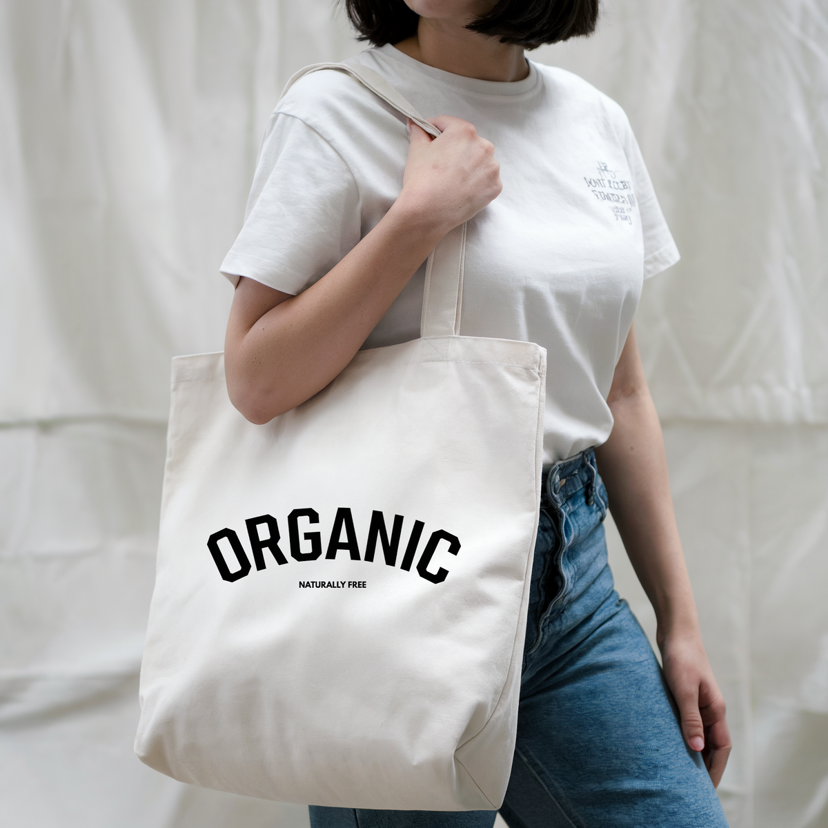 Organic Cotton Quote Graphic Tote Bag