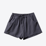 Gala Apple Drawstring Cotton Linen Womens Activewear Shorts