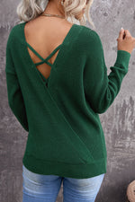 Strawberry Fields Cross Back 100% Cotton Womens Sweater