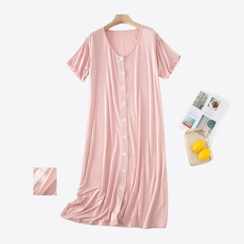 Petal Pink Viscose Womens Nightgown